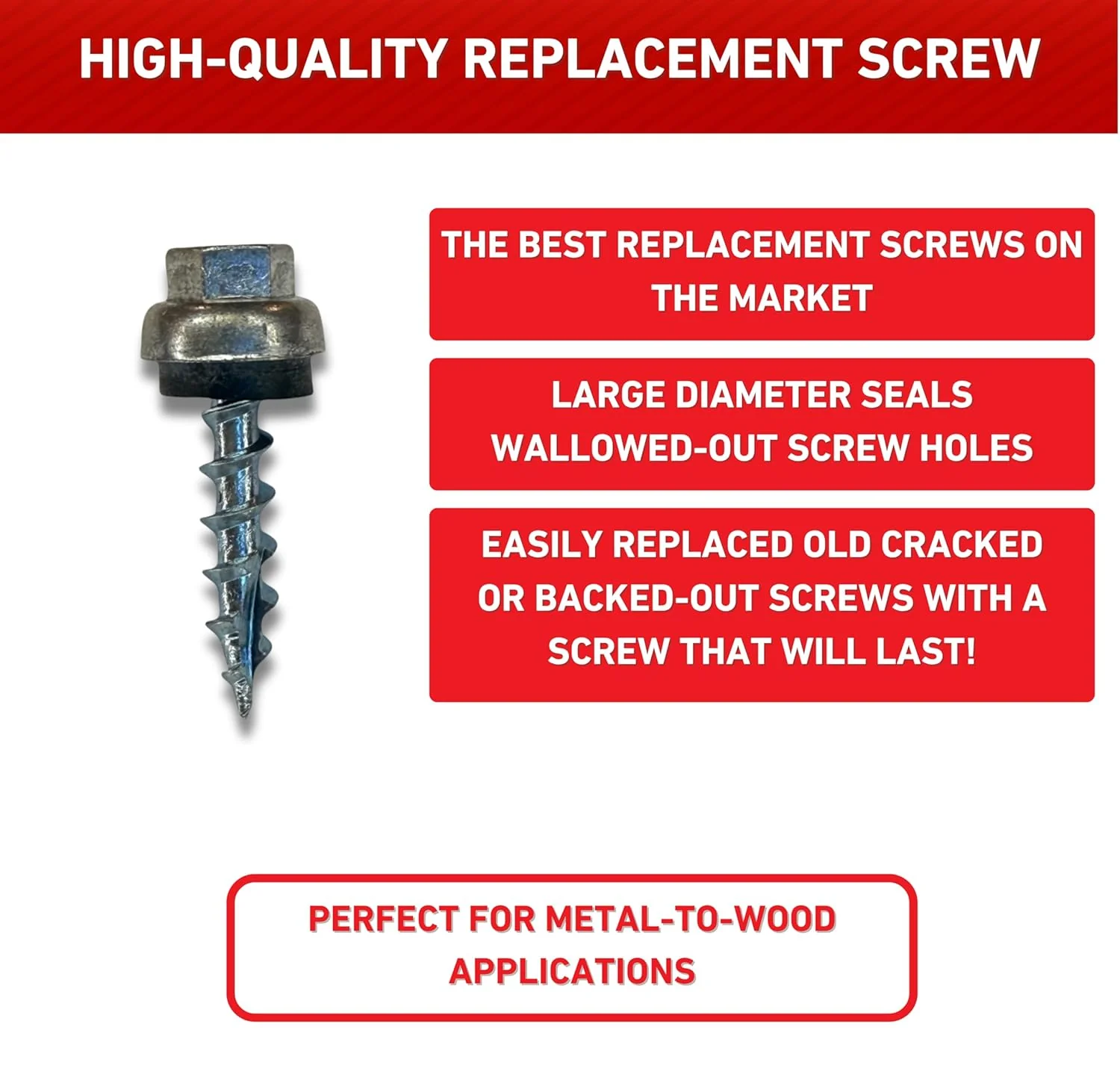 #12 x 1" ZXL Dome Cap Metal Roofing Screws (Metal-to-Wood) - Image 4