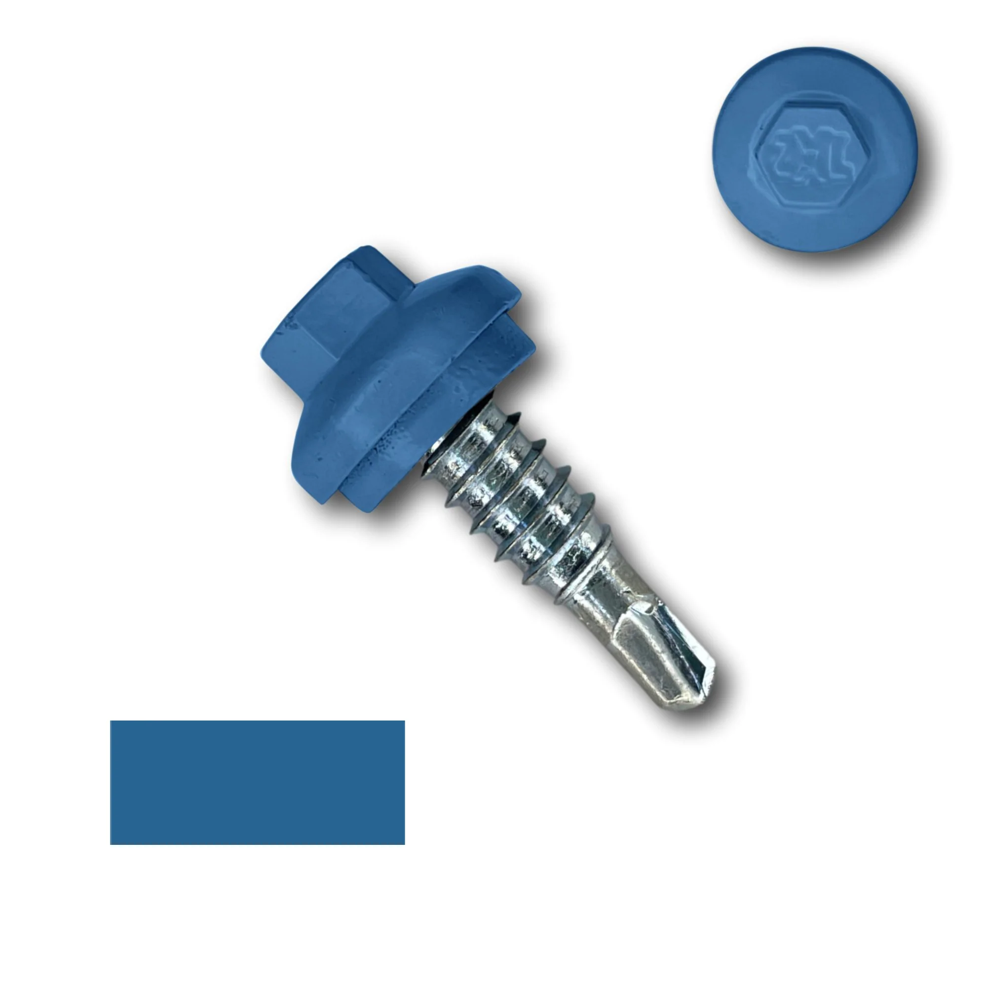 #14 x 7/8" ZXL Dome Cap Stitch Lap Metal Building Screws - Image 15