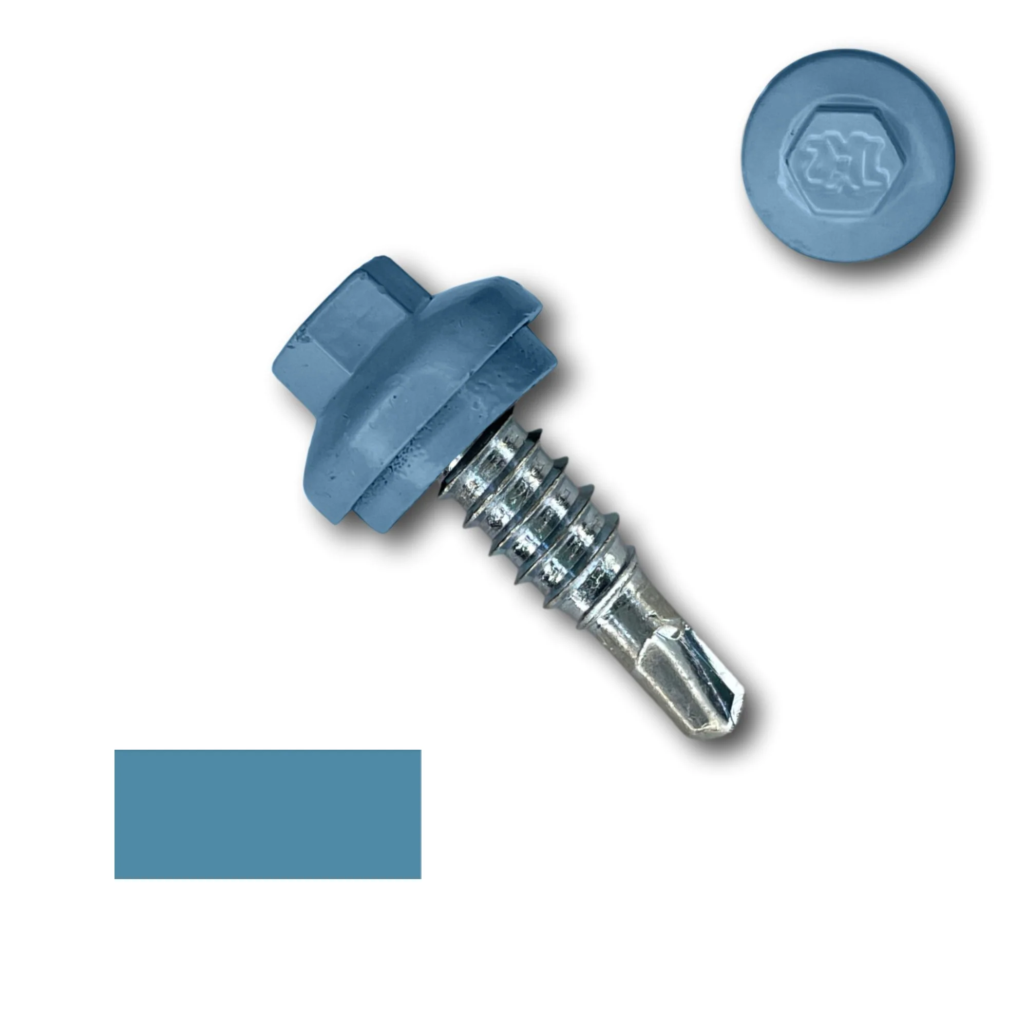 #14 x 7/8" ZXL Dome Cap Stitch Lap Metal Building Screws - Image 16