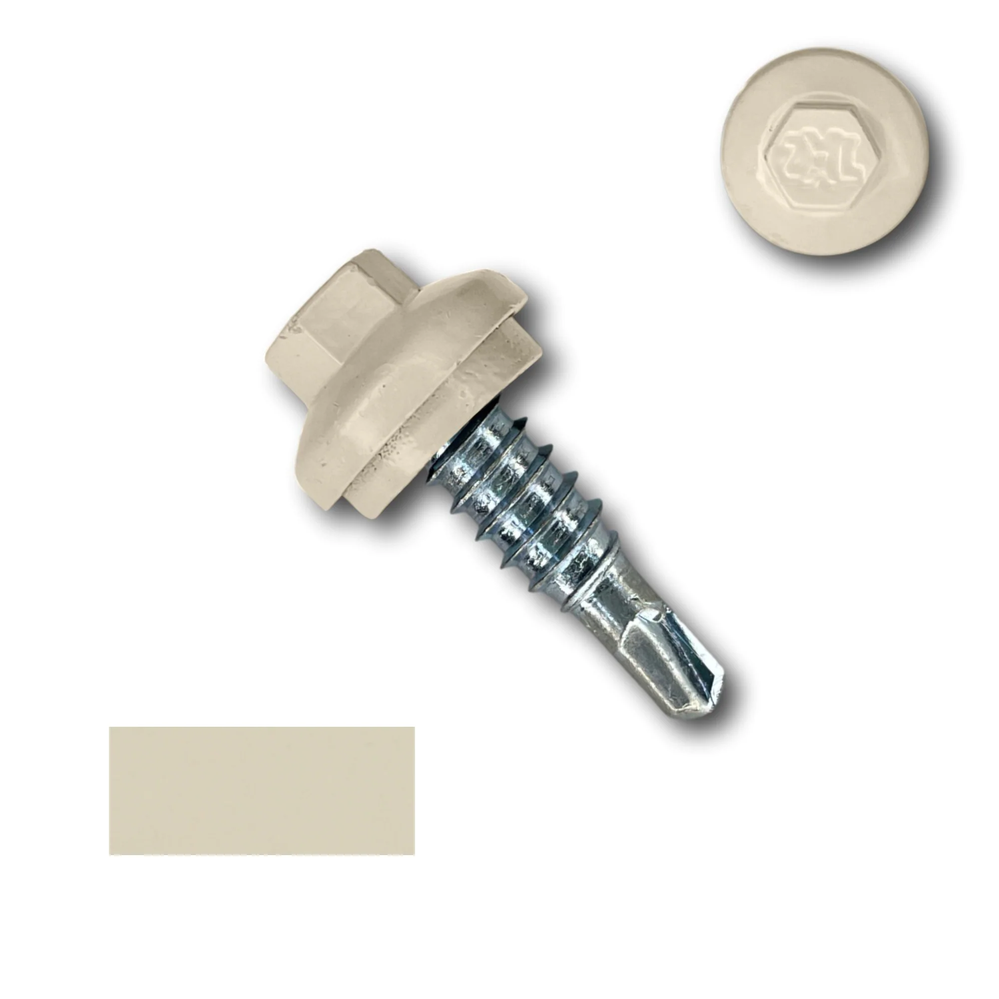 #14 x 7/8" ZXL Dome Cap Stitch Lap Metal Building Screws - Image 3