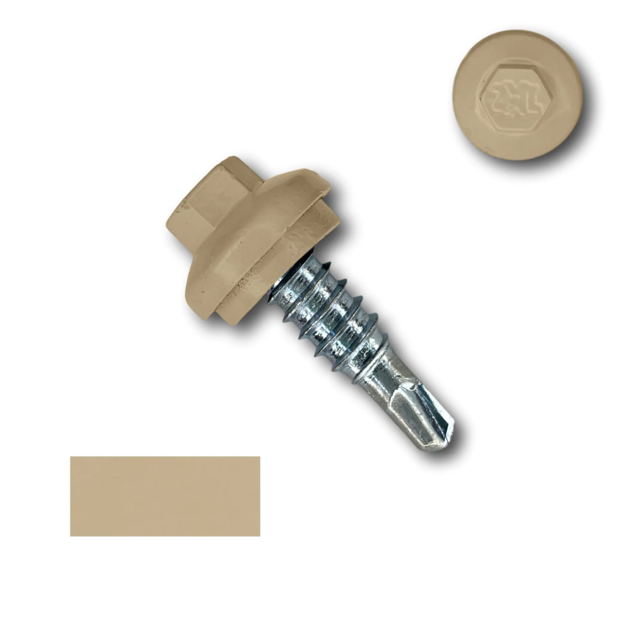 #14 x 7/8" ZXL Dome Cap Stitch Lap Metal Building Screws - Image 4