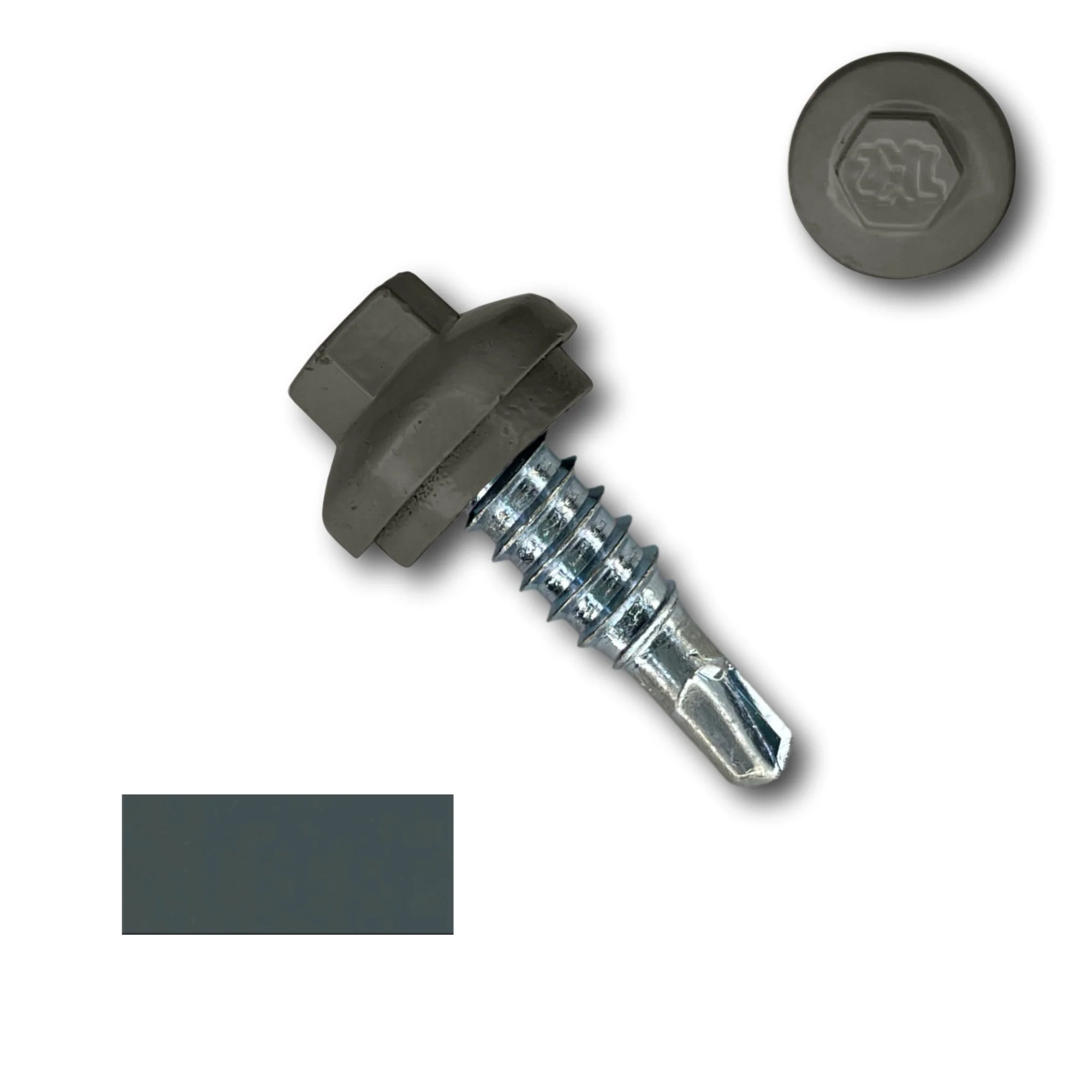 #14 x 7/8" ZXL Dome Cap Stitch Lap Metal Building Screws - Image 6