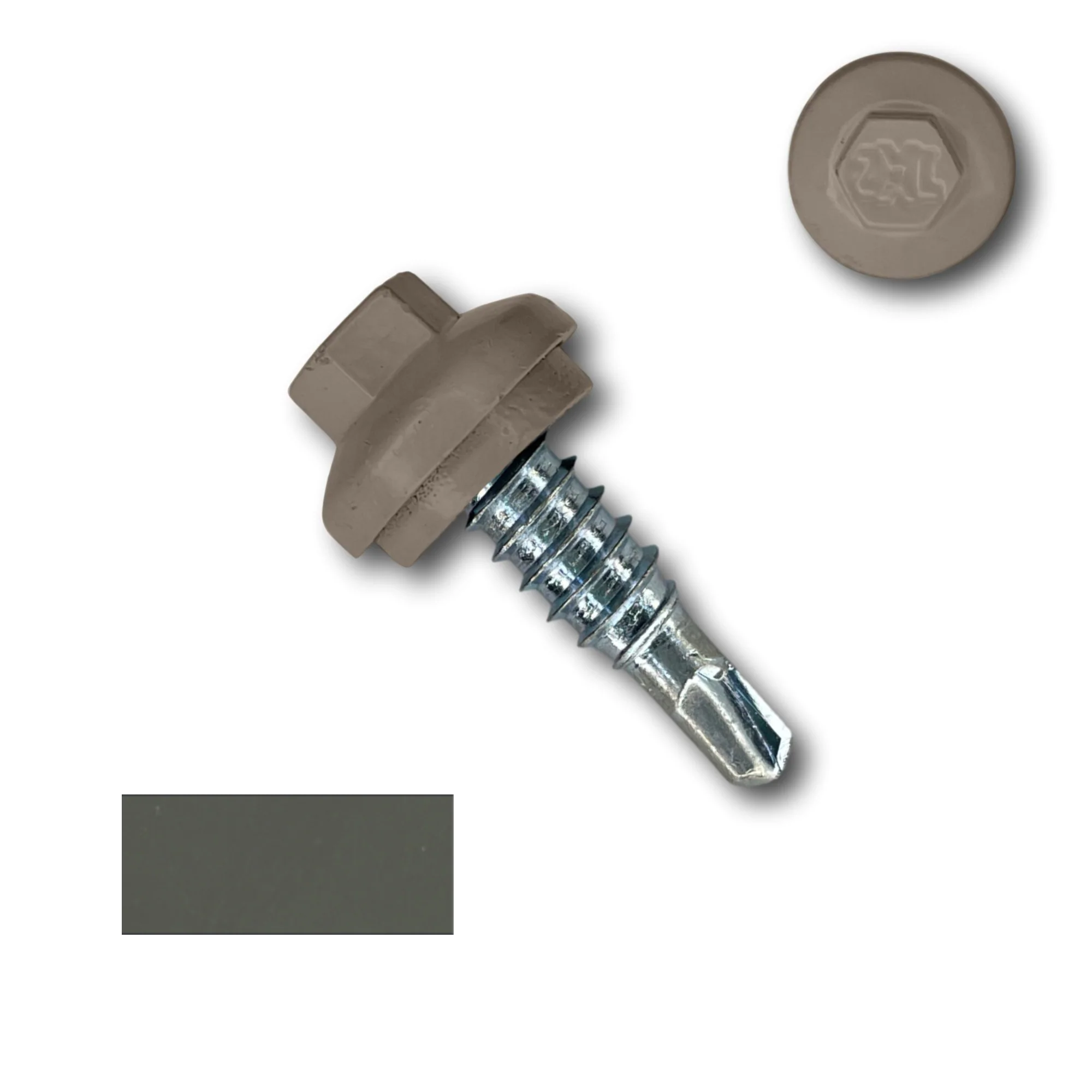 #14 x 7/8" ZXL Dome Cap Stitch Lap Metal Building Screws - Image 7