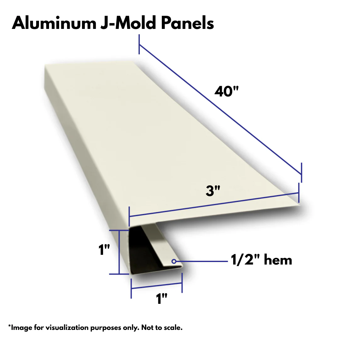 Aluminum J-Channel - Smooth Finish - Image 3