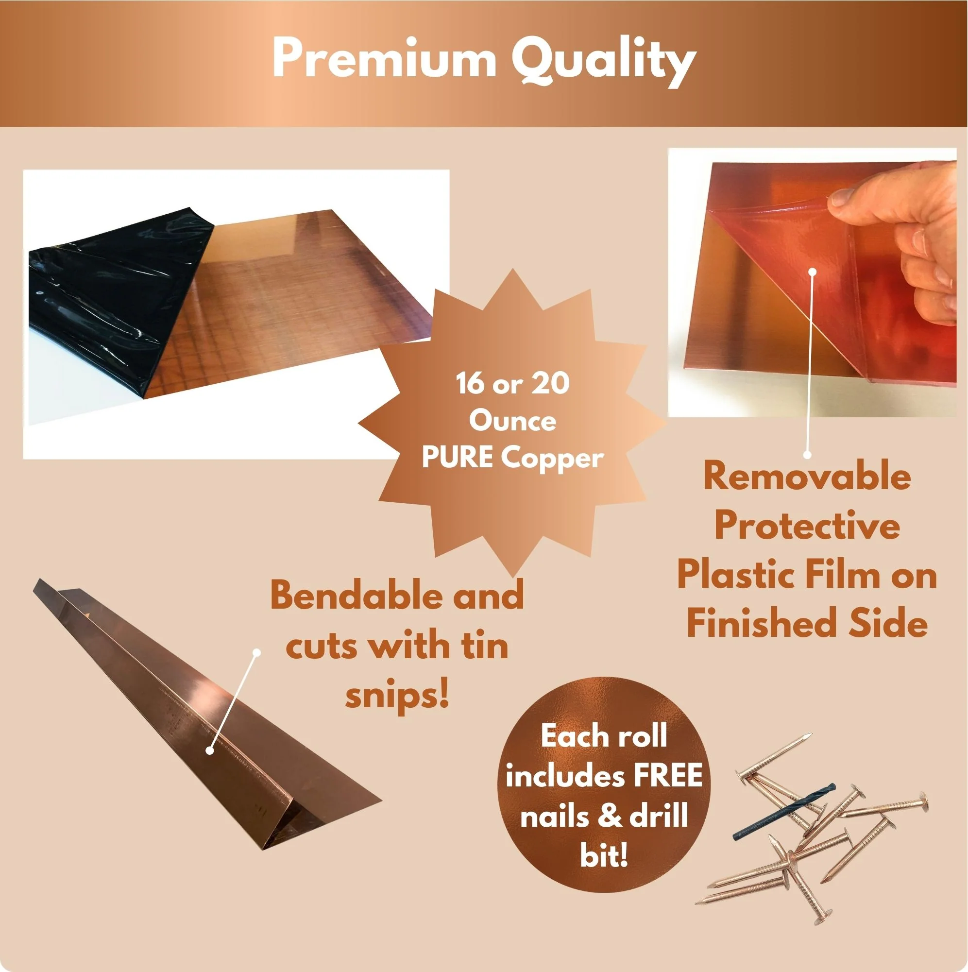 16 & 20 Ounce Copper Flashing Rolls - Image 6