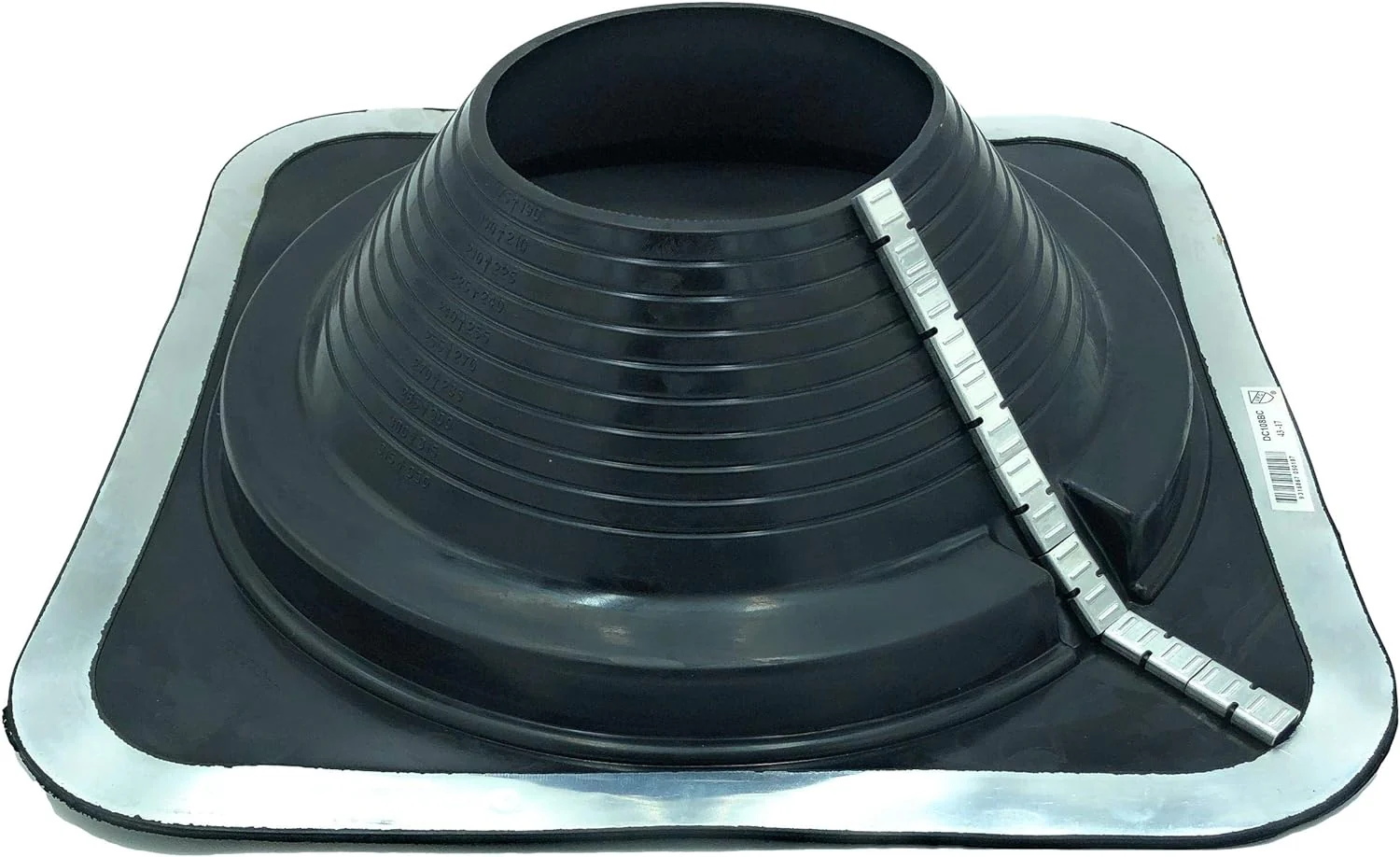 Dektite Black EPDM Zipper Combo Square Base - Retrofit Metal Roofing Pipe Flashing Boots - Image 8