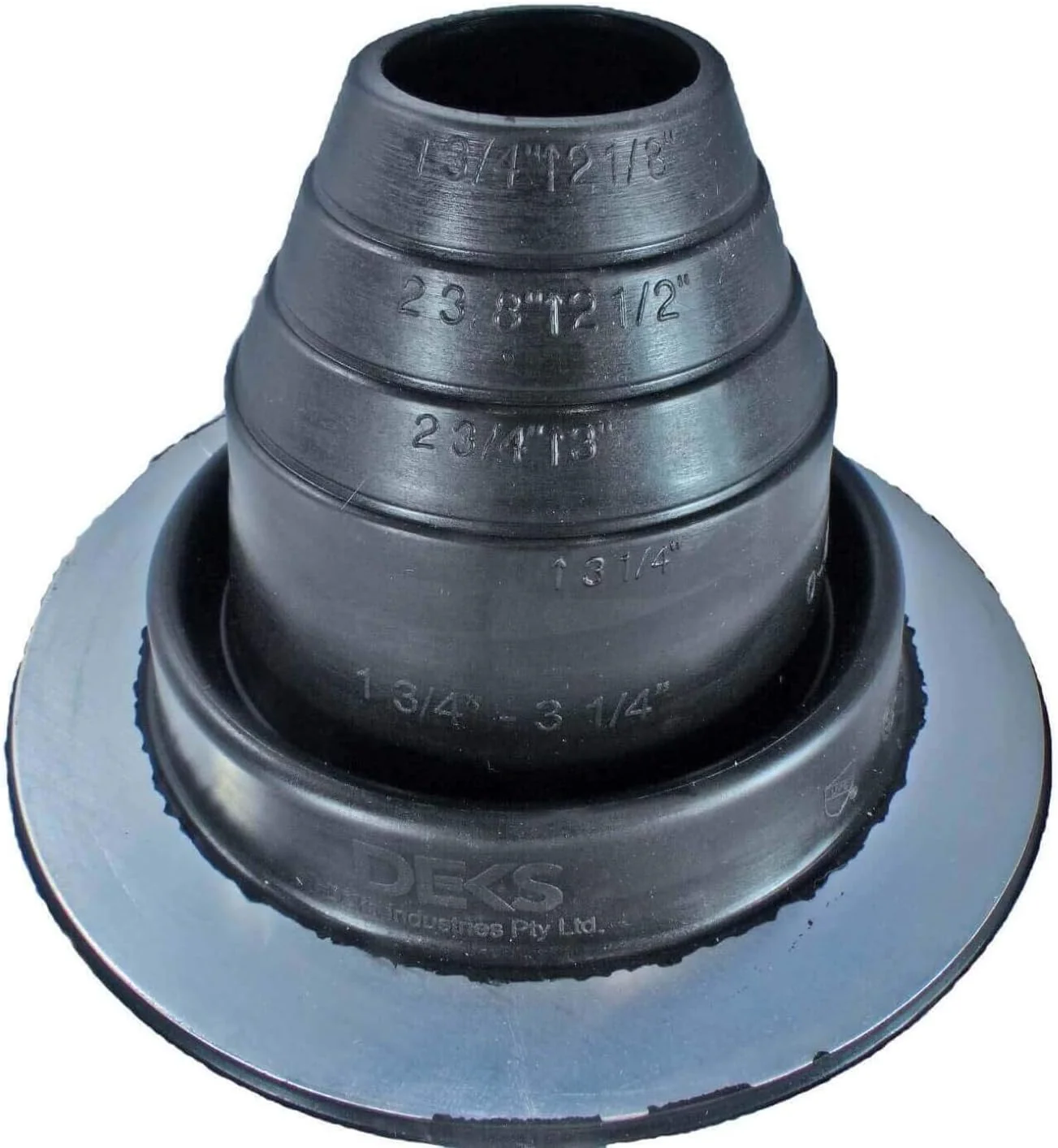 Dektite Black EPDM Round Base  - Metal Roofing Pipe Flashing Boots - Image 3