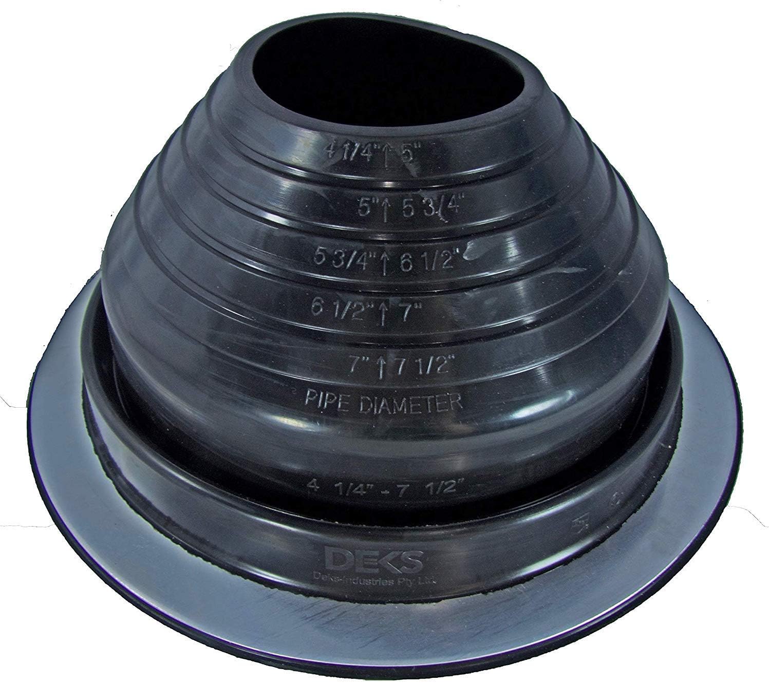 Dektite Black EPDM Round Base  - Metal Roofing Pipe Flashing Boots - Image 6
