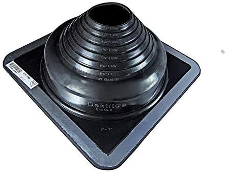 Dektite Black EPDM Square Base  - Metal Roofing Pipe Flashing Boots - Image 5