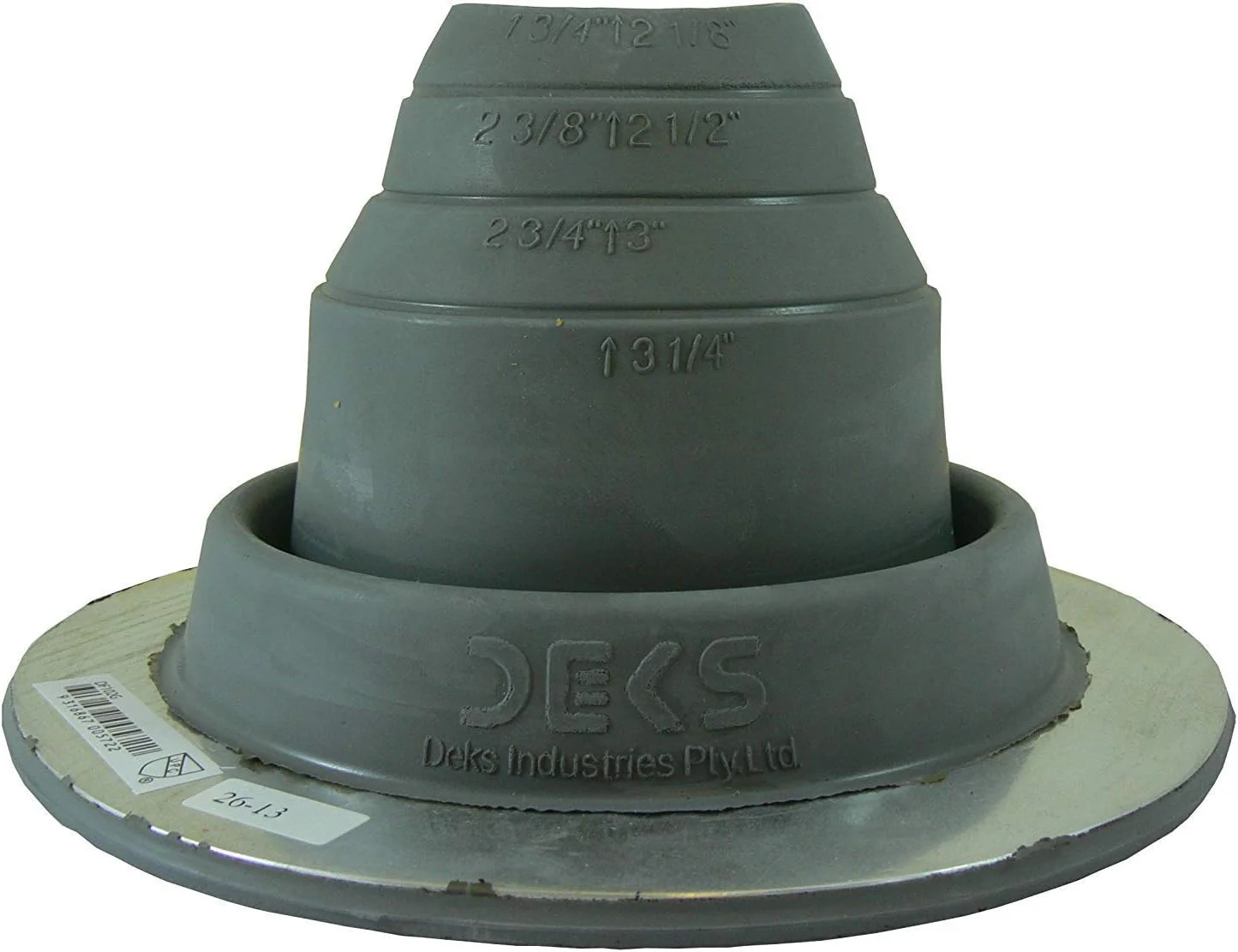 Dektite Gray EPDM Round Base  - Metal Roofing Pipe Flashing Boots - Image 3