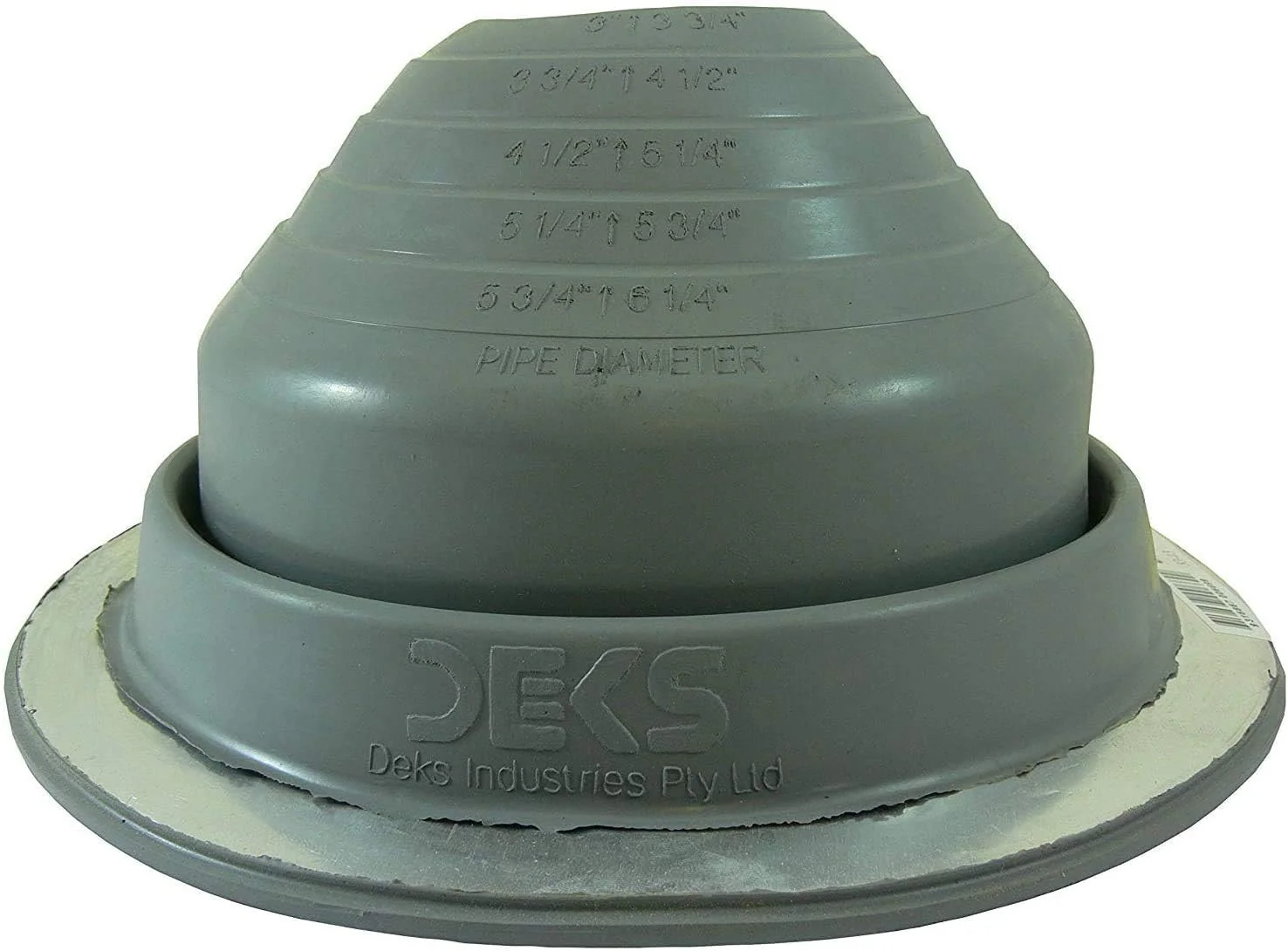 Dektite Gray EPDM Round Base  - Metal Roofing Pipe Flashing Boots - Image 5