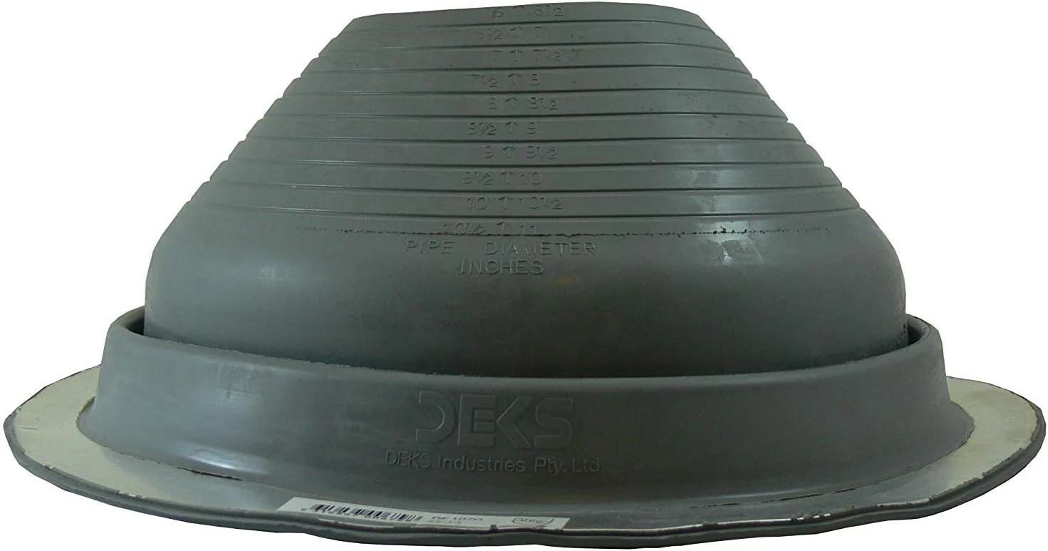 Dektite Gray EPDM Round Base  - Metal Roofing Pipe Flashing Boots - Image 8