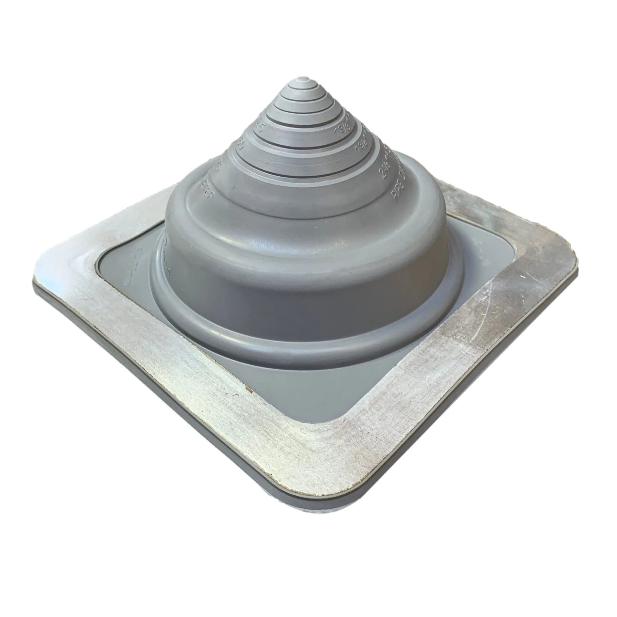 Dektite Gray EPDM Square Base - Metal Roofing Pipe Flashing Boots - Image 3