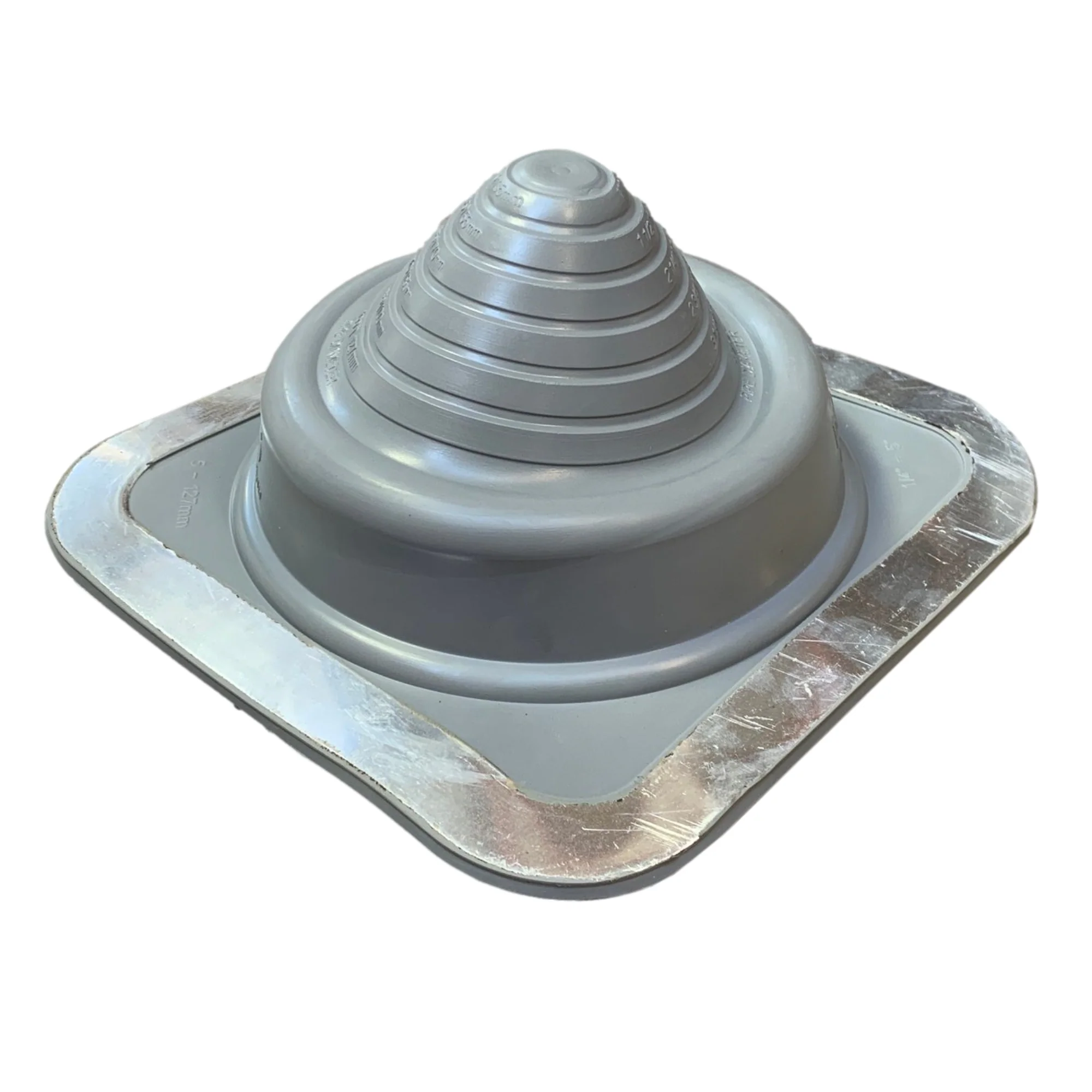 Dektite Gray EPDM Square Base - Metal Roofing Pipe Flashing Boots - Image 4
