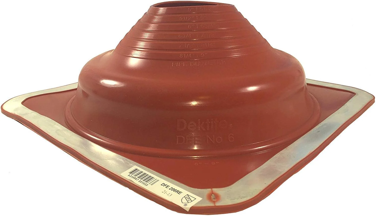 Dektite Square Base High Temperature Silicone - Metal Roofing Pipe Flashing Boots - Image 7