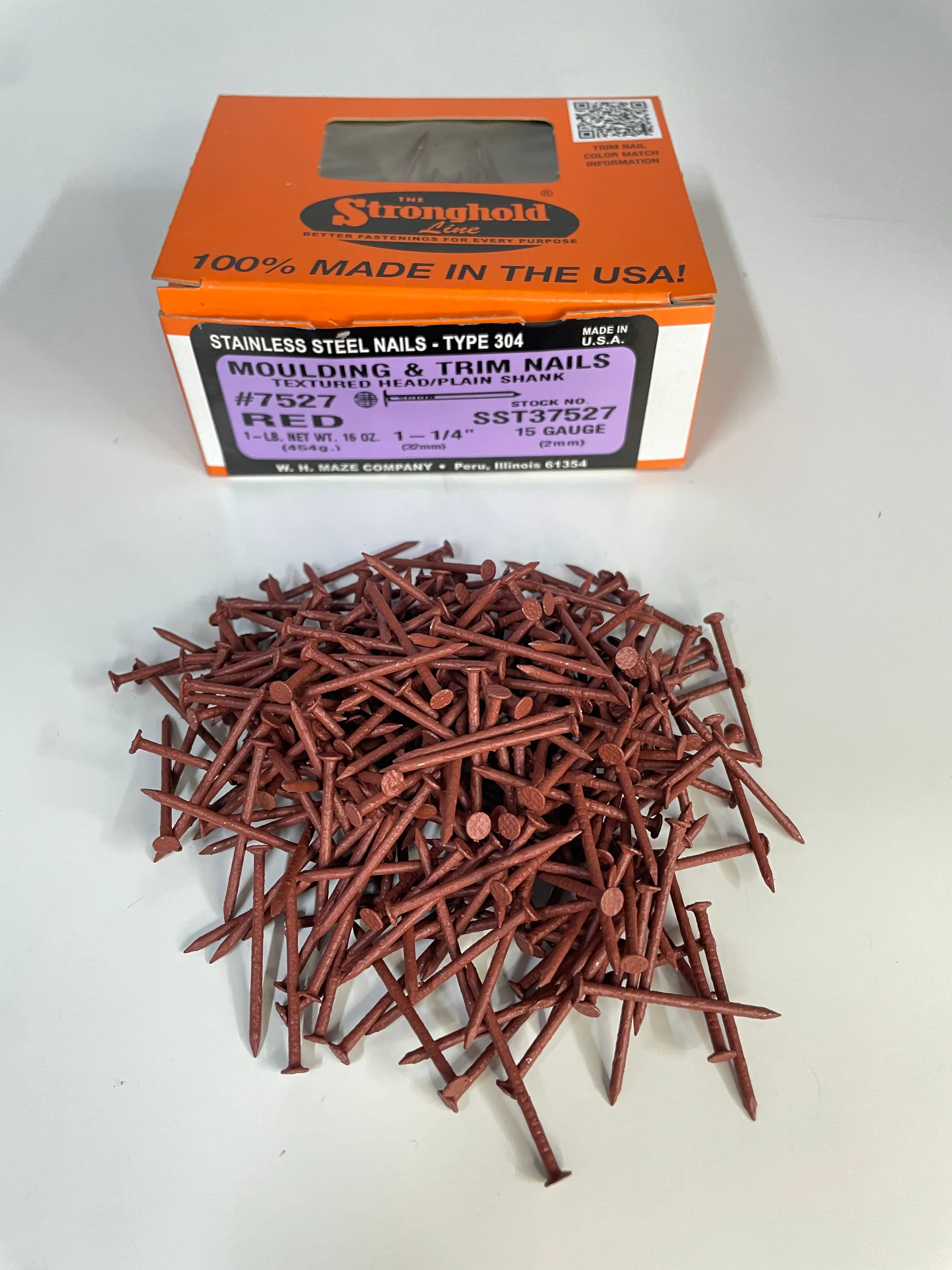 Stainless Steel Plain Shank Painted Trim Nails- 1lb - Image 23